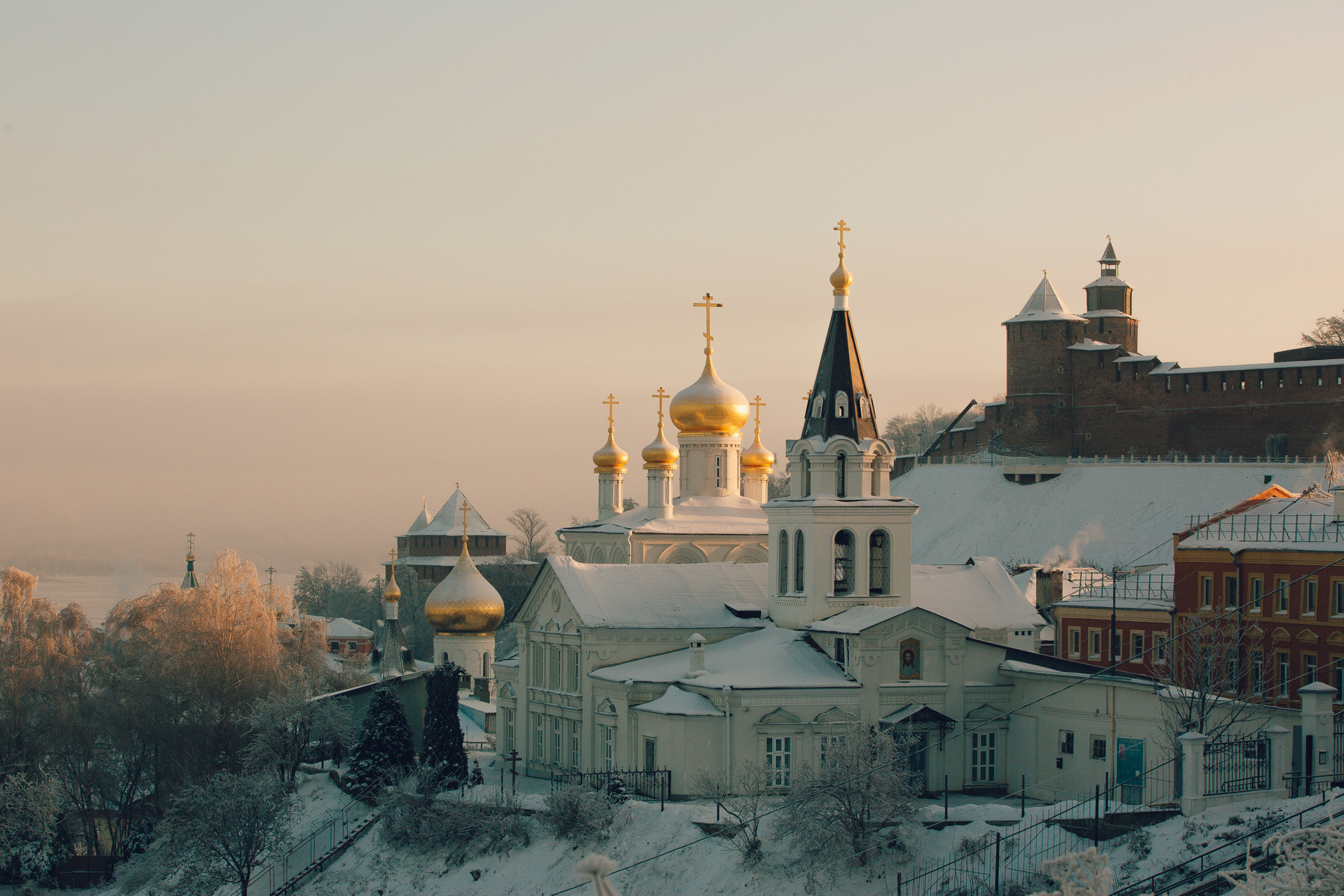 Зима зима город церковь природа