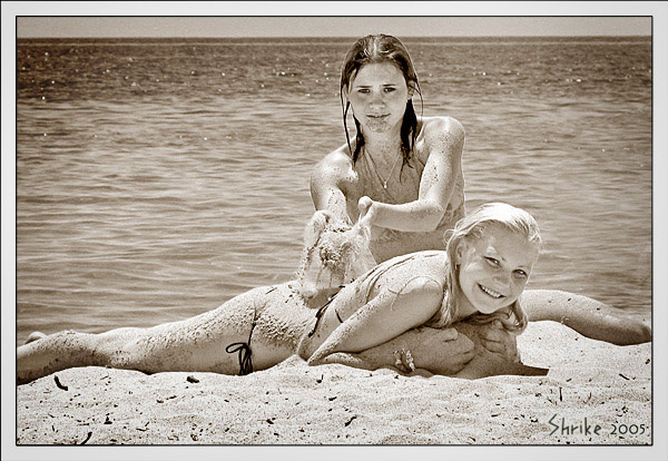 Hot Sand девушки озеро отдых песок жара