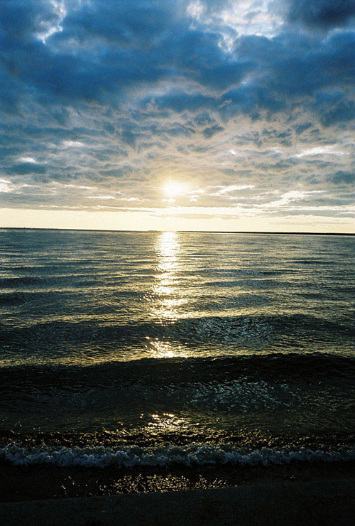 * закат море
