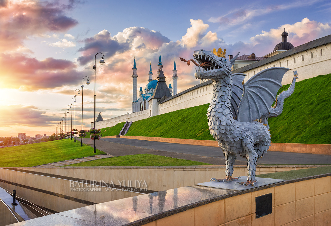 Зилант казань казанский кремль зилант закат кул шариф
