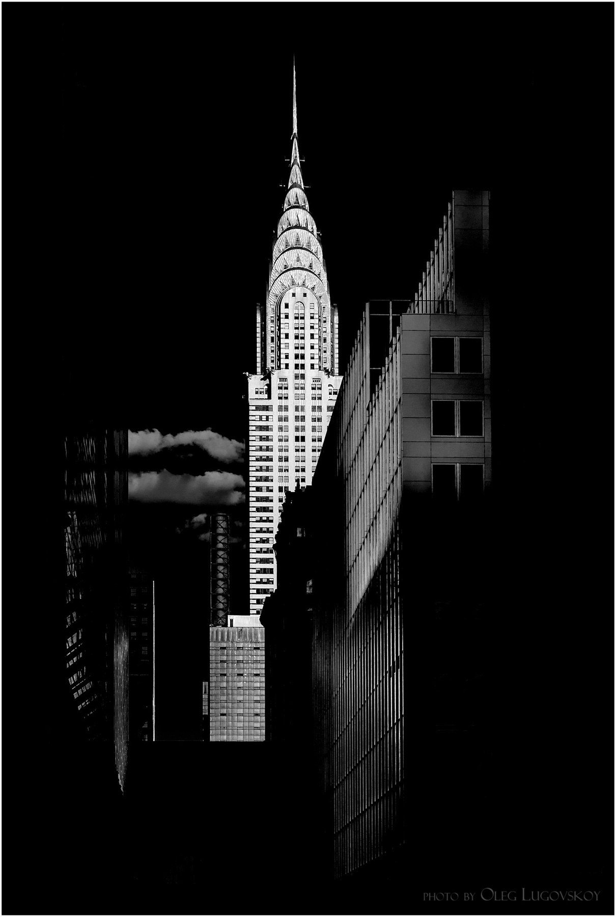 ЧБ закат Нью Йорк Крайслер билдинг Chrysler Building B W ЧБ