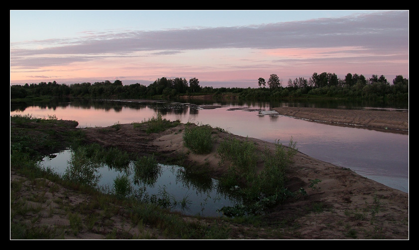 Вечер на Сысоле. вода,закат,июль,небо.