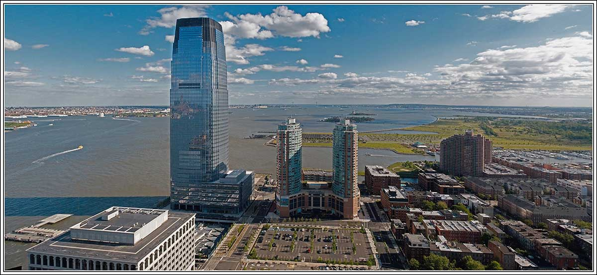 Устье Гудзона New York Bay Hudson New Jersey Liberty Island