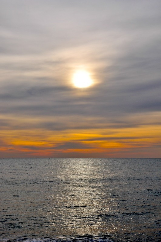 Зимний закат море, закат, вода, облака, горизонт, солнце, зима, зимний