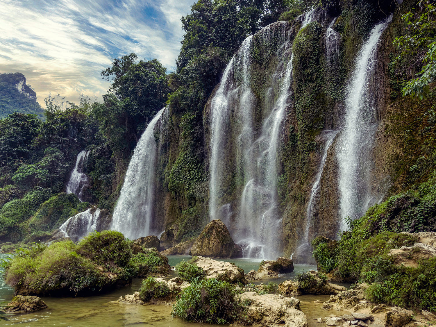 Водопад Водопад Waterfall Вьетнам Vietnam