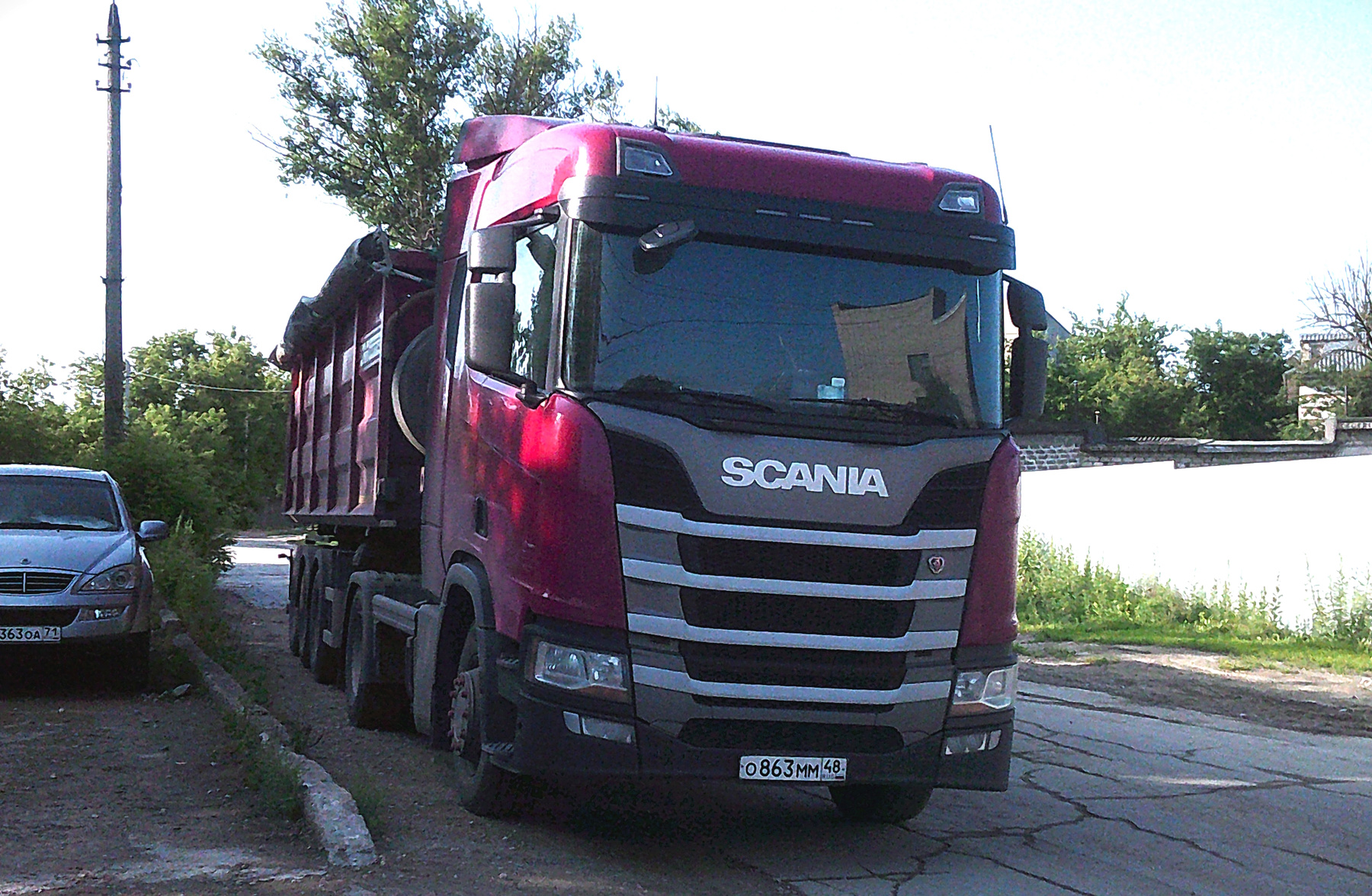 SCANIA SCANIA авто тягач самосвал улица город лето