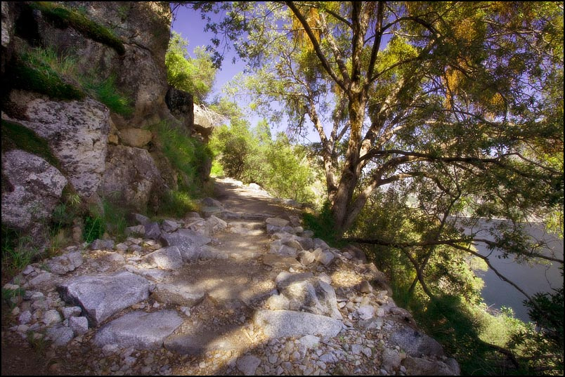 гранитная тропа USA California Yosemite Hetch Hetchy Reservoir