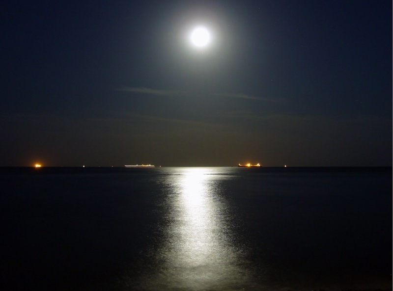 Moonlight Black_sea night moon cloud
