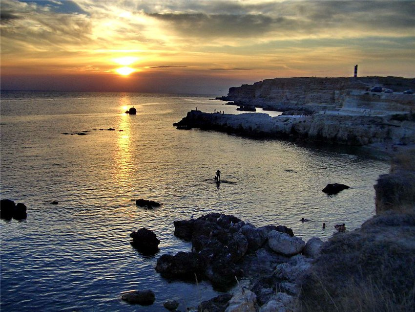 Человек и Море Крым, море, закат