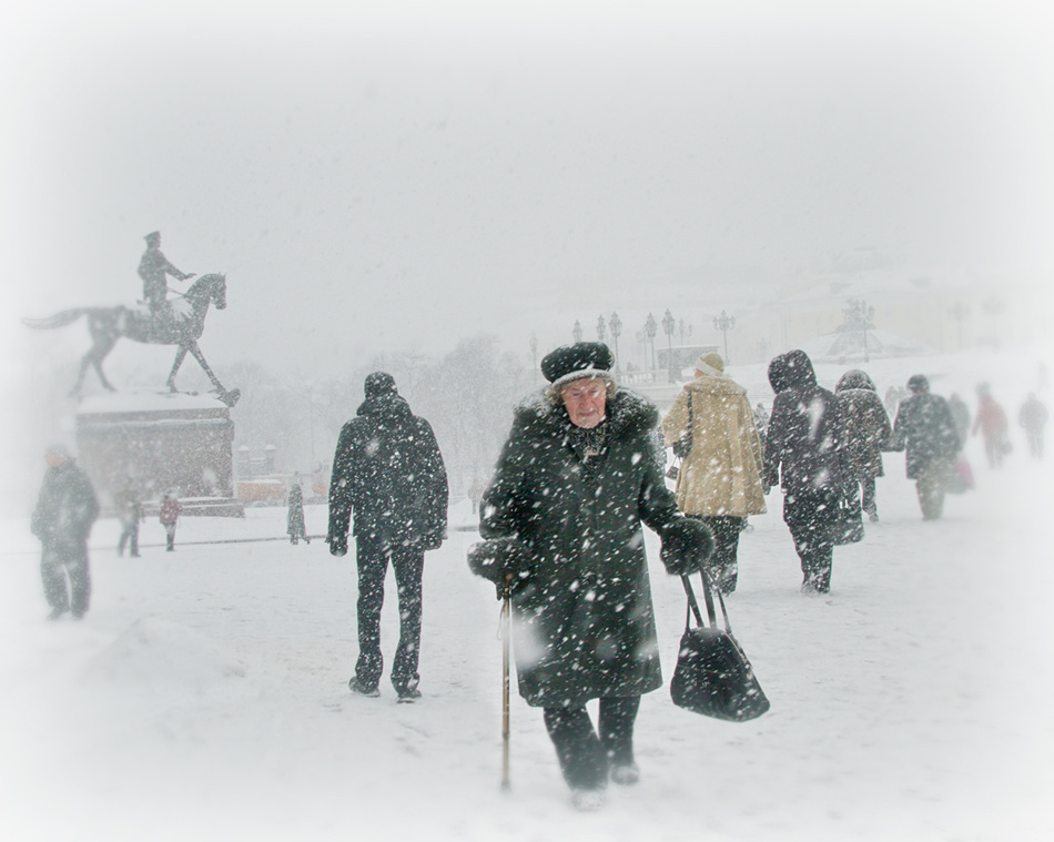 Метель в Москве 