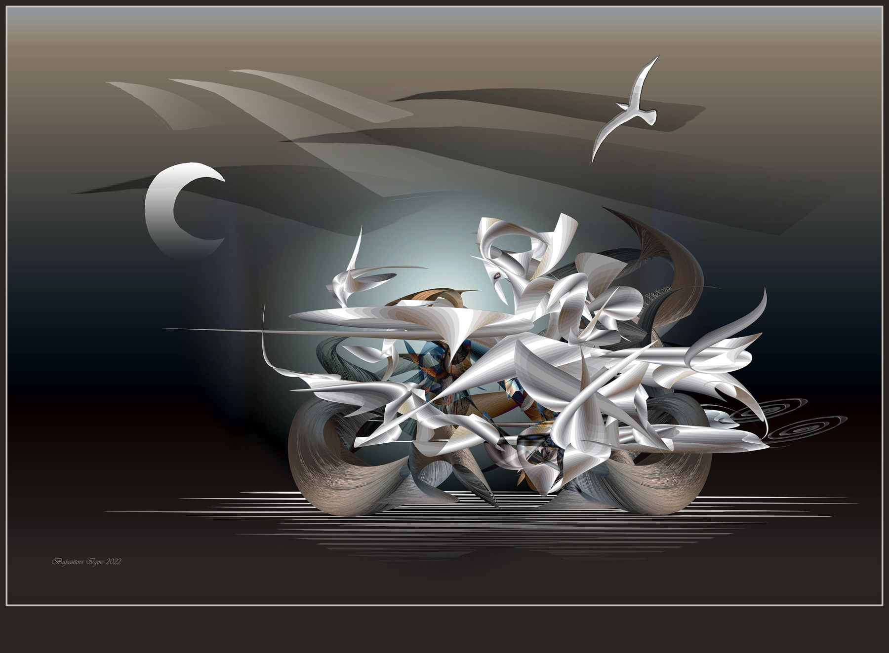 Ночной всадник. Art.Deko.Fantasy.Computer.2022