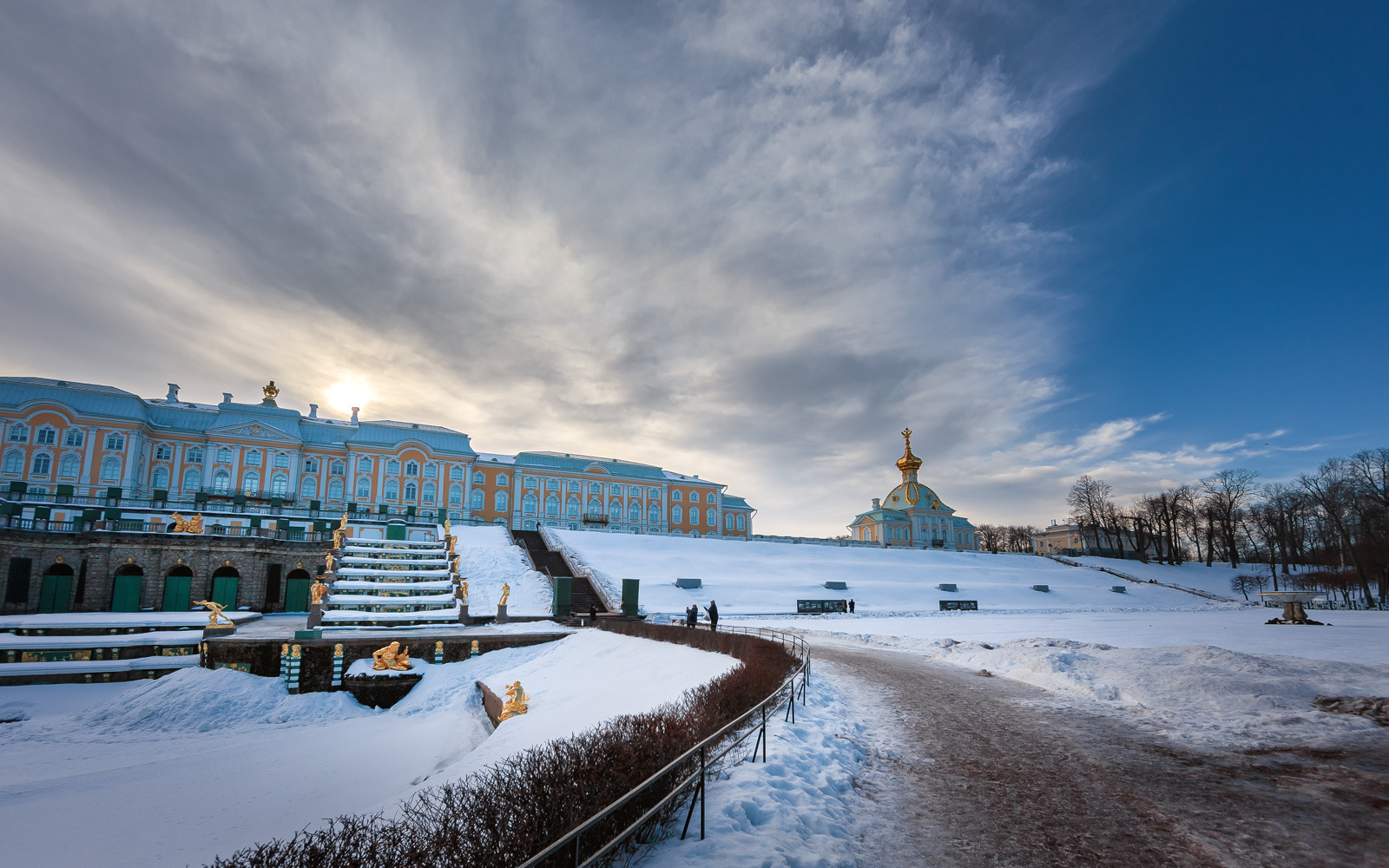 В зимнем парке... Петергоф зима Нижний парк