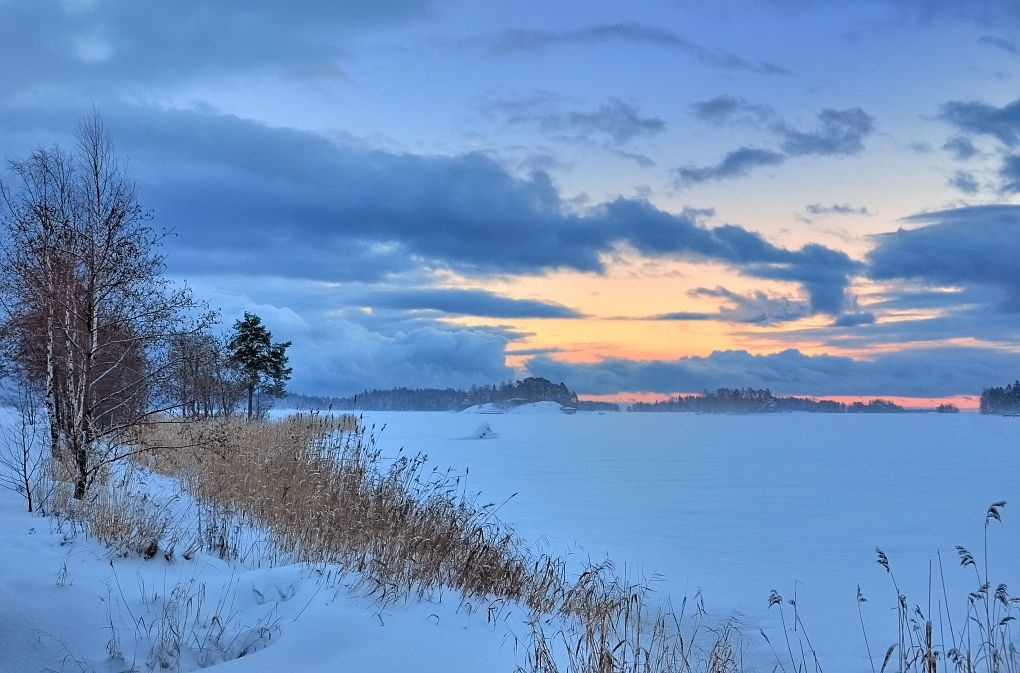 Синий вечер -2 зимний вечер Финский_залив Хельсинки winter evening Gulf Helsinki