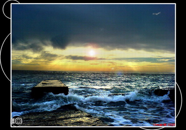 движение - жизнь, даже на закате.. всего.. море, закат.