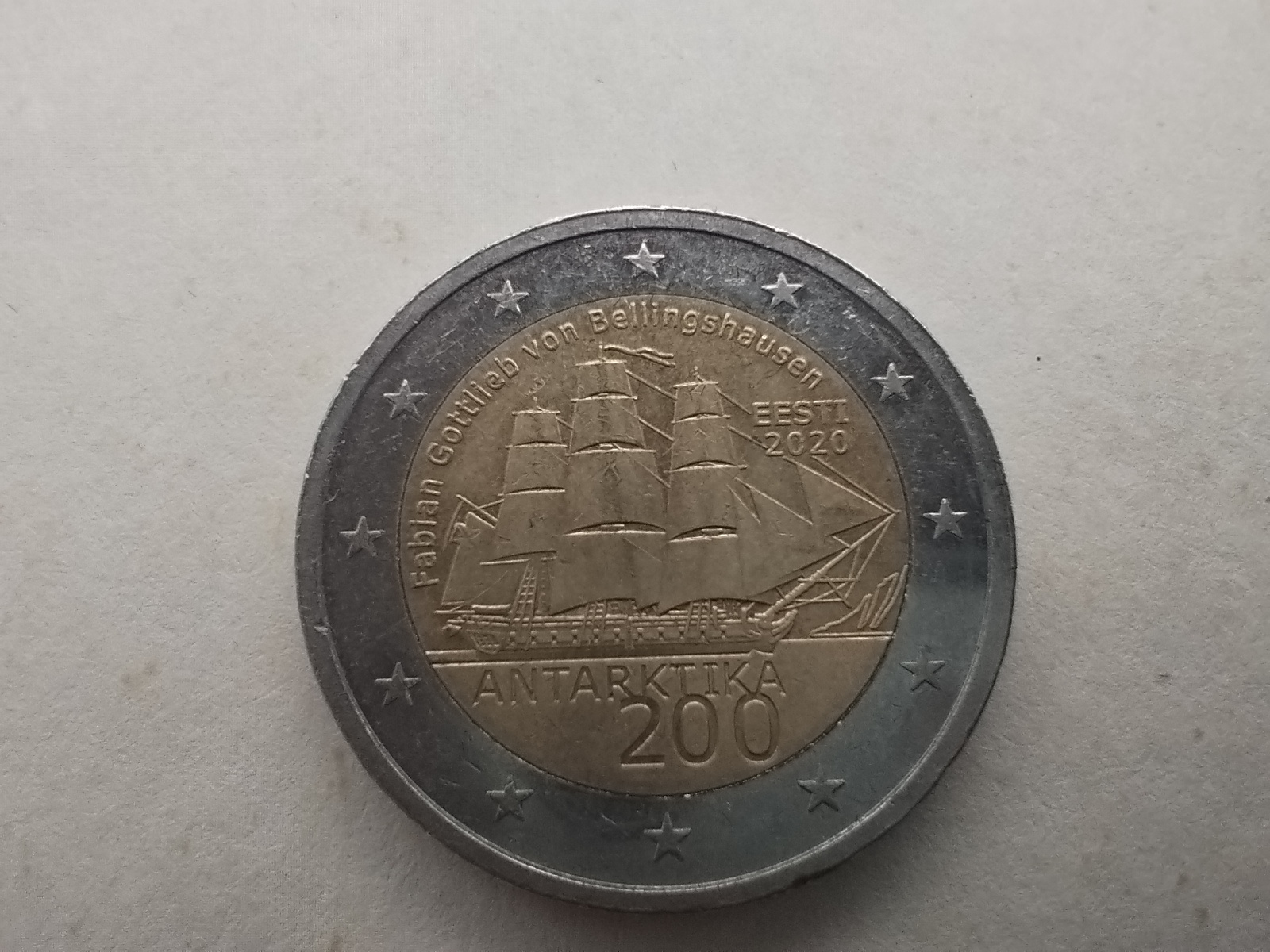 2 EURO. 200 лет открытию Антарктиды. EURO