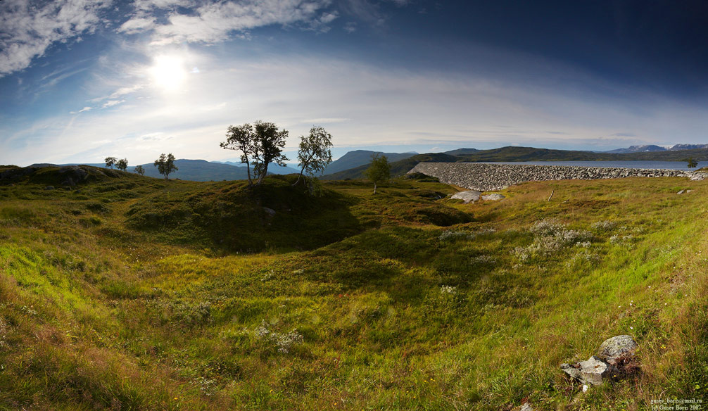 Плотина Норвегия Hardangervidda плотина озеро горы