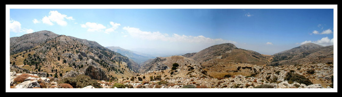 Панорама гор на о. Крит горы панорама крит