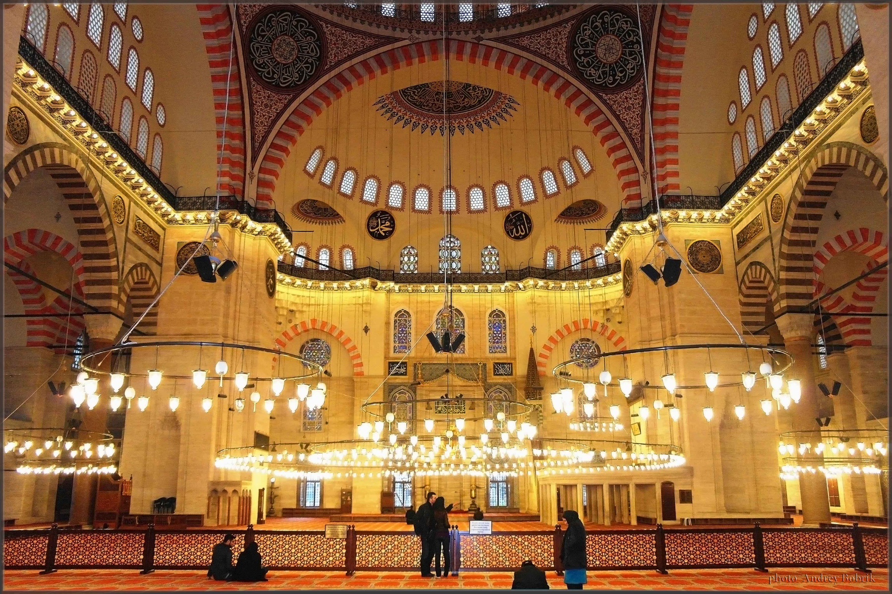 Мечеть Сулеймание изнутри Стамбул Турция Мечеть Сулеймание Süleymaniye Camii
