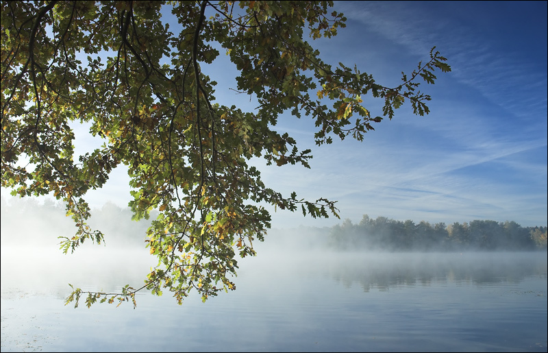 Осенний рассвет озеро река девушка горы iwanw herbst