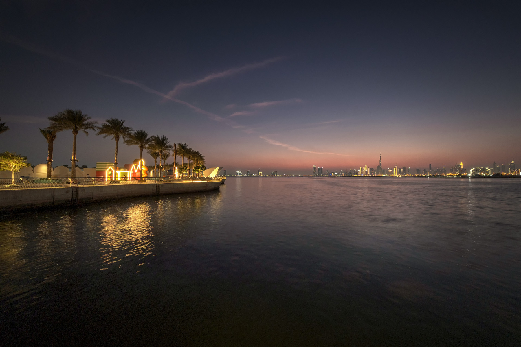 Dubai Creek Harbor Views night dubai creek harbor water lights city skyscraper landscape cityscape scenery travel outdoors uae chizh