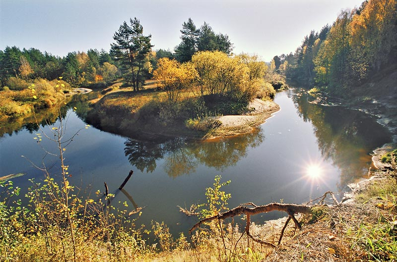Мещерская осень Мещера река осень