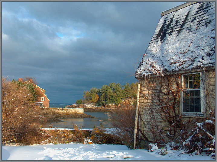 Островок снег бухта островок Marblehead
