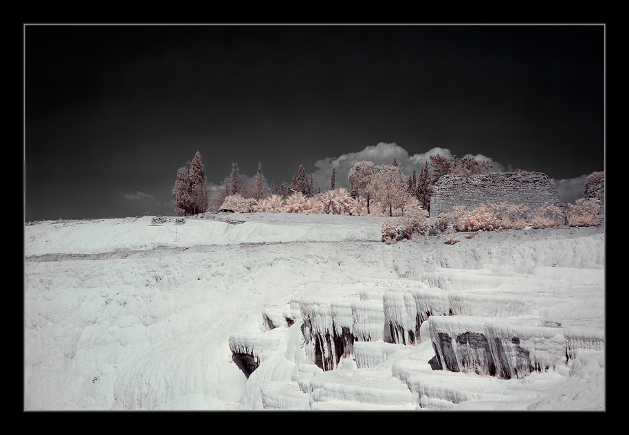 Травертины в ИК turkey pamukkale