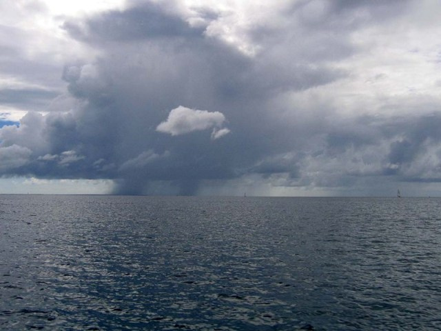 Дождь... дождь туча море Доминикана