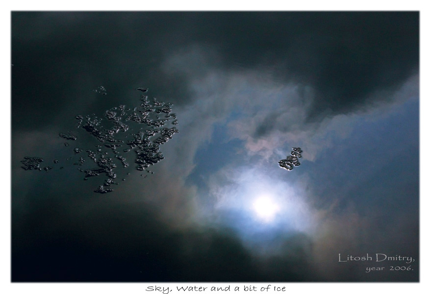 Sky, Water and a bit of Ice вода небо лёд облака