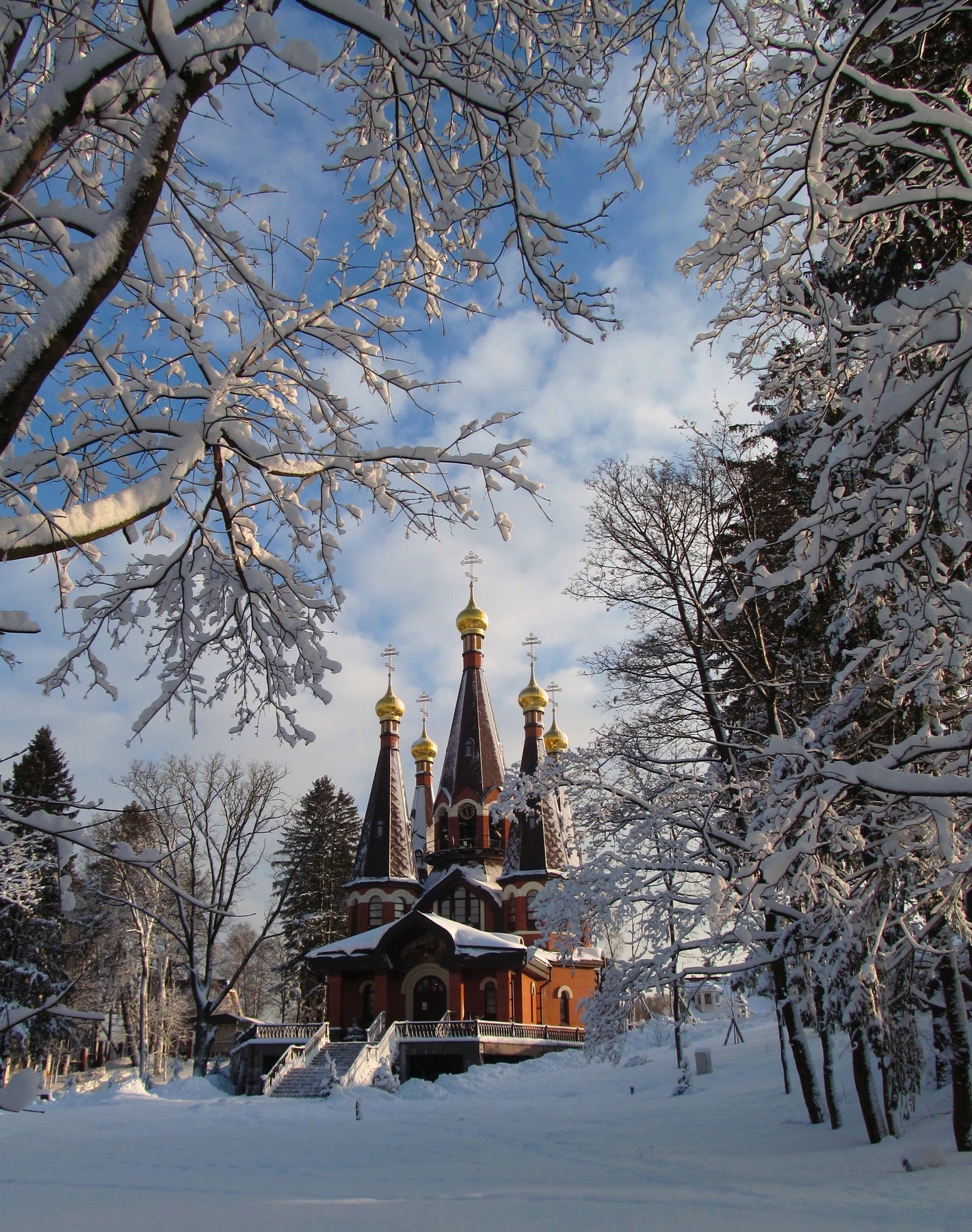 **Зимняя величальная Храм церковь сельские зарисовки зима снегопад архитектура