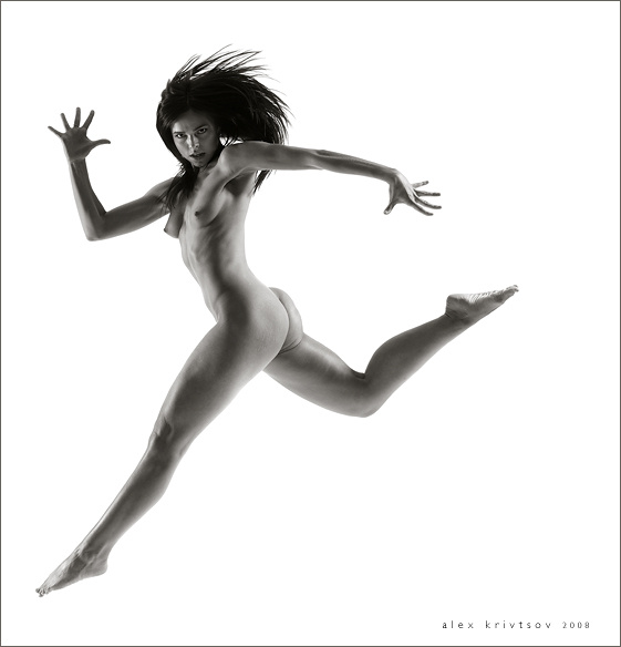 Бег. air dance nude