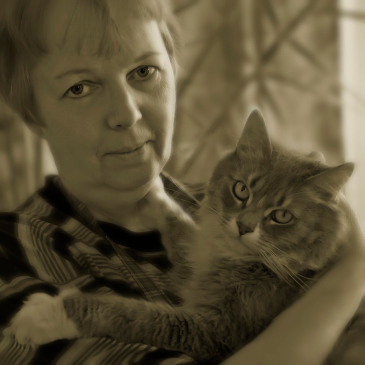 Дама с котом на руках дама кот