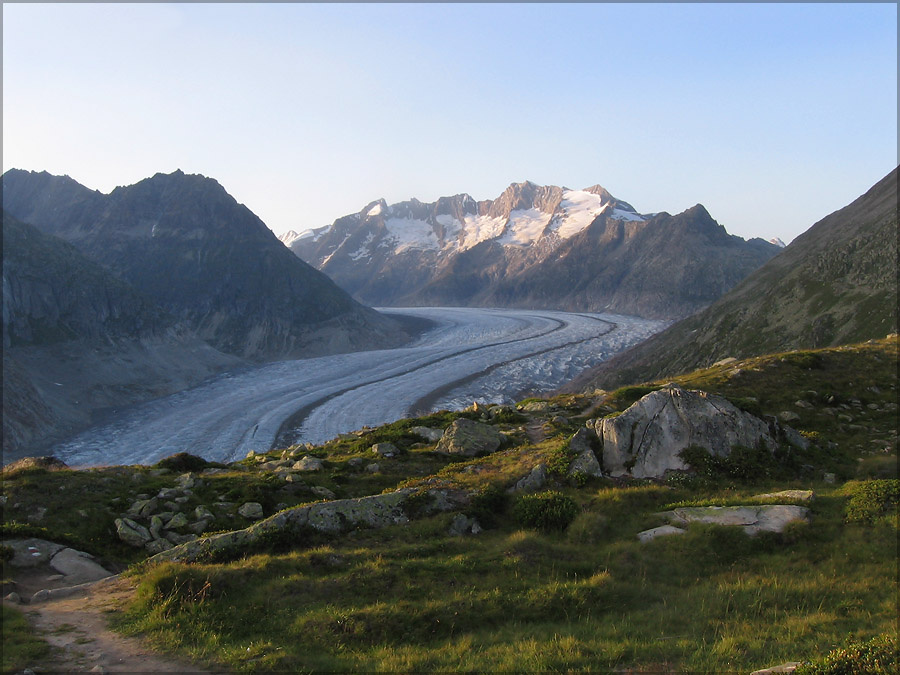 синий вечер на Aletsch 