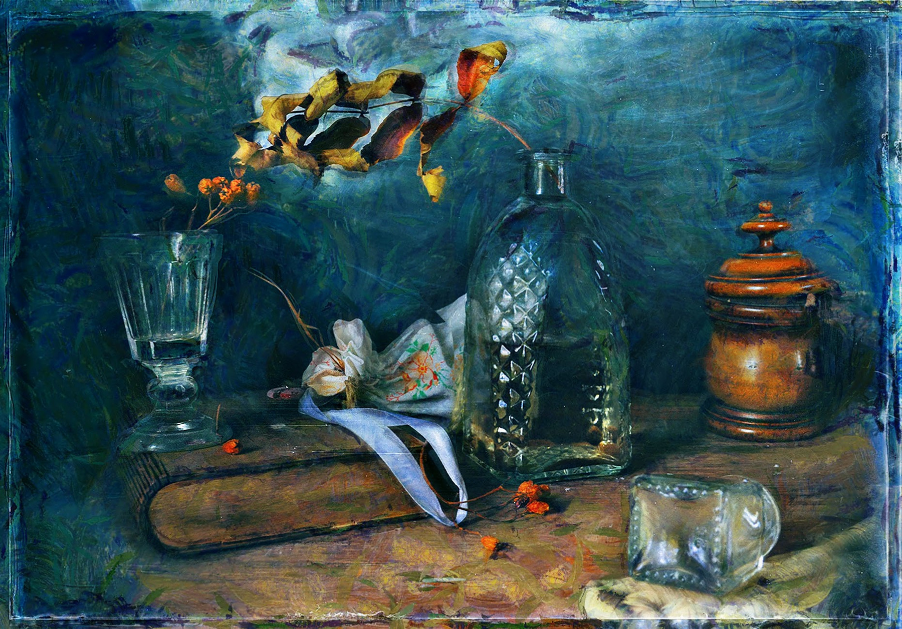 Краска по случаю- синяя. 