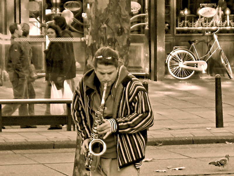 Воспоминание об Амстердаме Amsterdam, saxophonist 