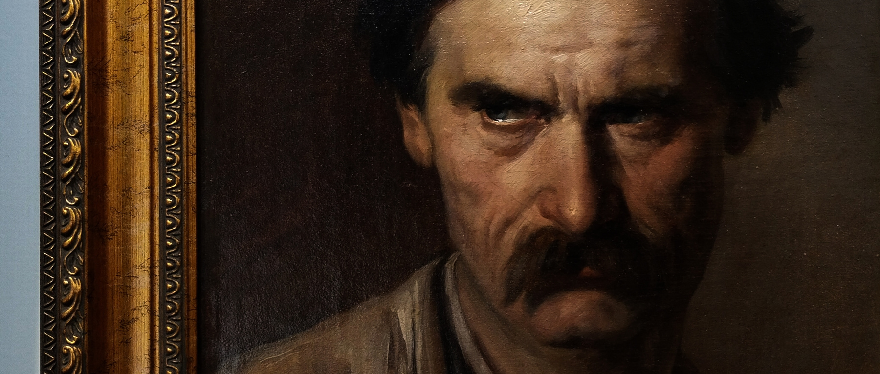 Потрет рабочего (1875?) Худ. Лебедев К.В. Кисловодск, музей-усадьба «Белая вилла» (из циклов «Взгляд с портрета», «2.35:1»). взгляд рабочий Лебедев К.В Белая вилла Кисловодск