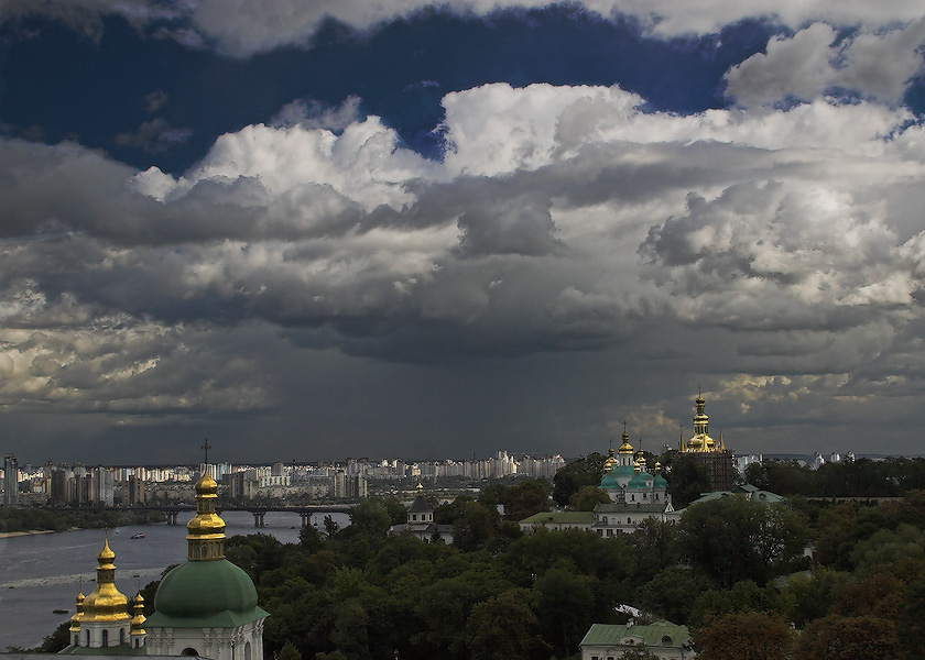 Непогода Киев Лавра гроза