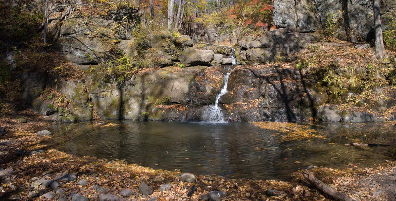 посреди красок лес осень водопад кавцовские водопады