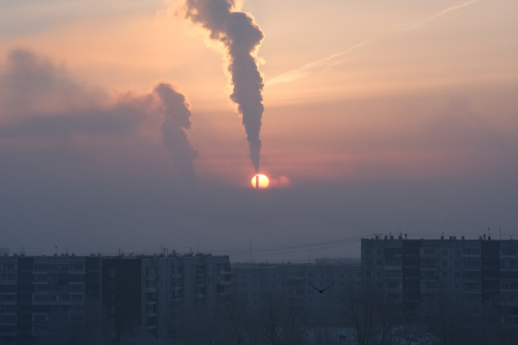 Восход Восход дым труба утро