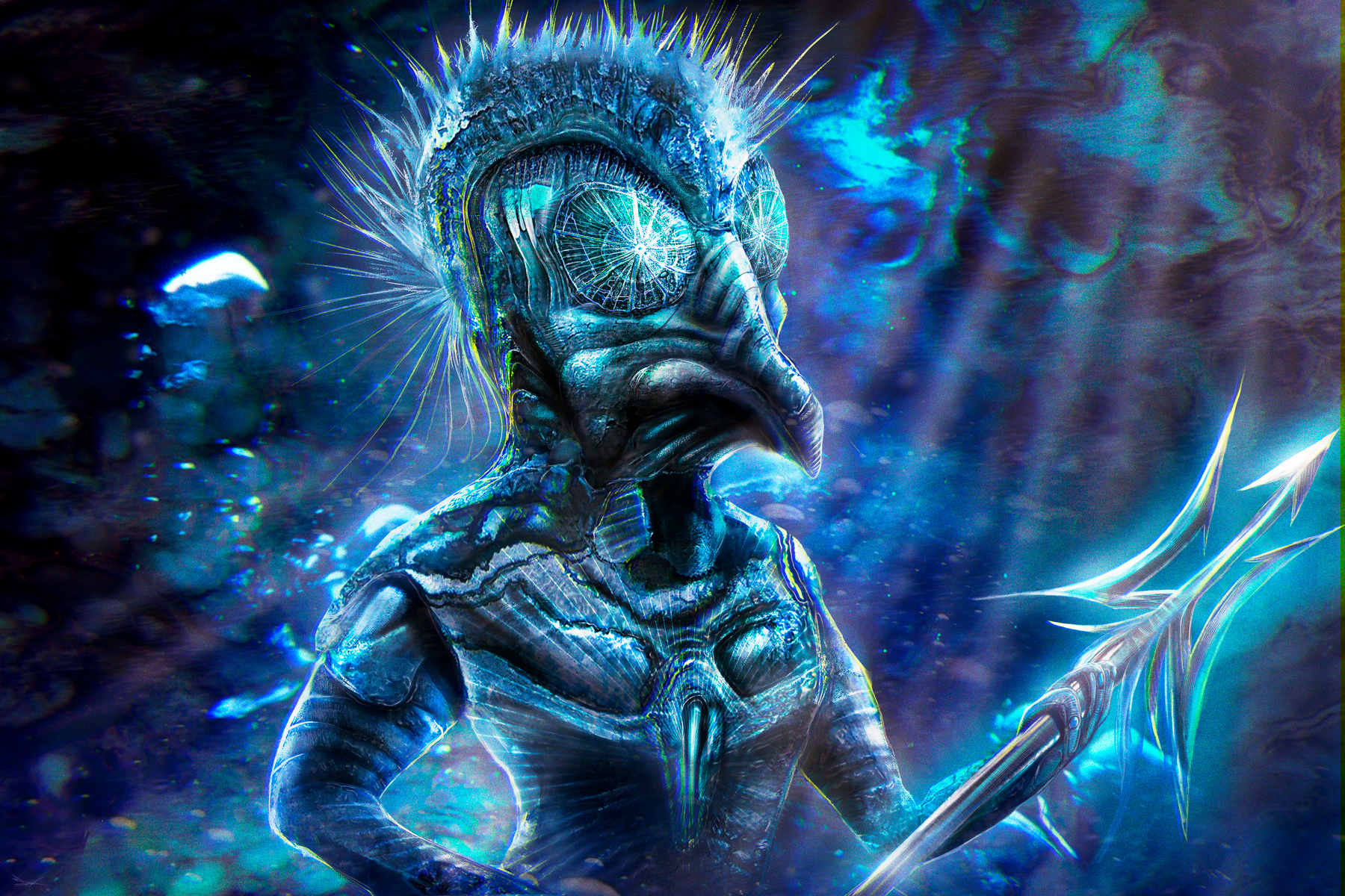 Neptunian графика фантастика искусство фотошоп инопланетянин мысли cg art cg_art digital photoshop mind alien surreal sci_fi