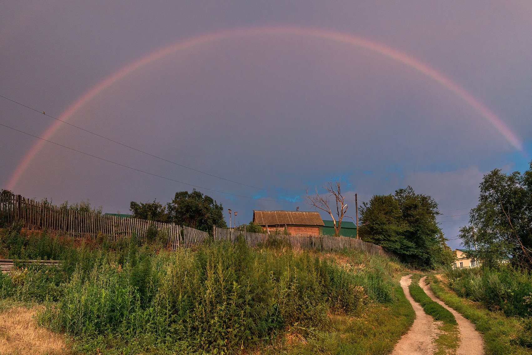 Радуга... лето село радуга