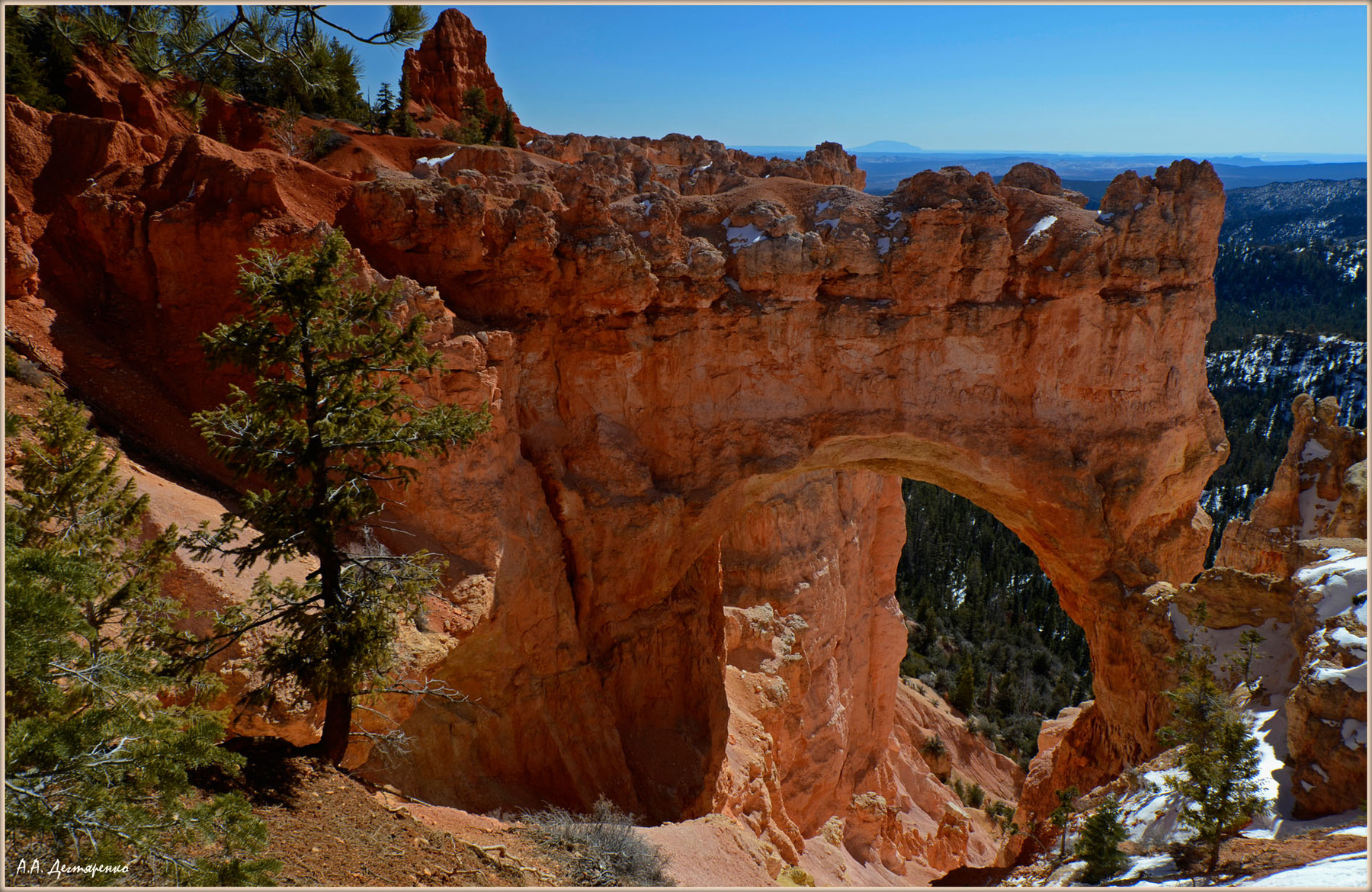 Natural Bridge Natural Bridge Bryce Canyon Utah USA необычный пейзаж путешествия чудеса природы Каньон Брайса