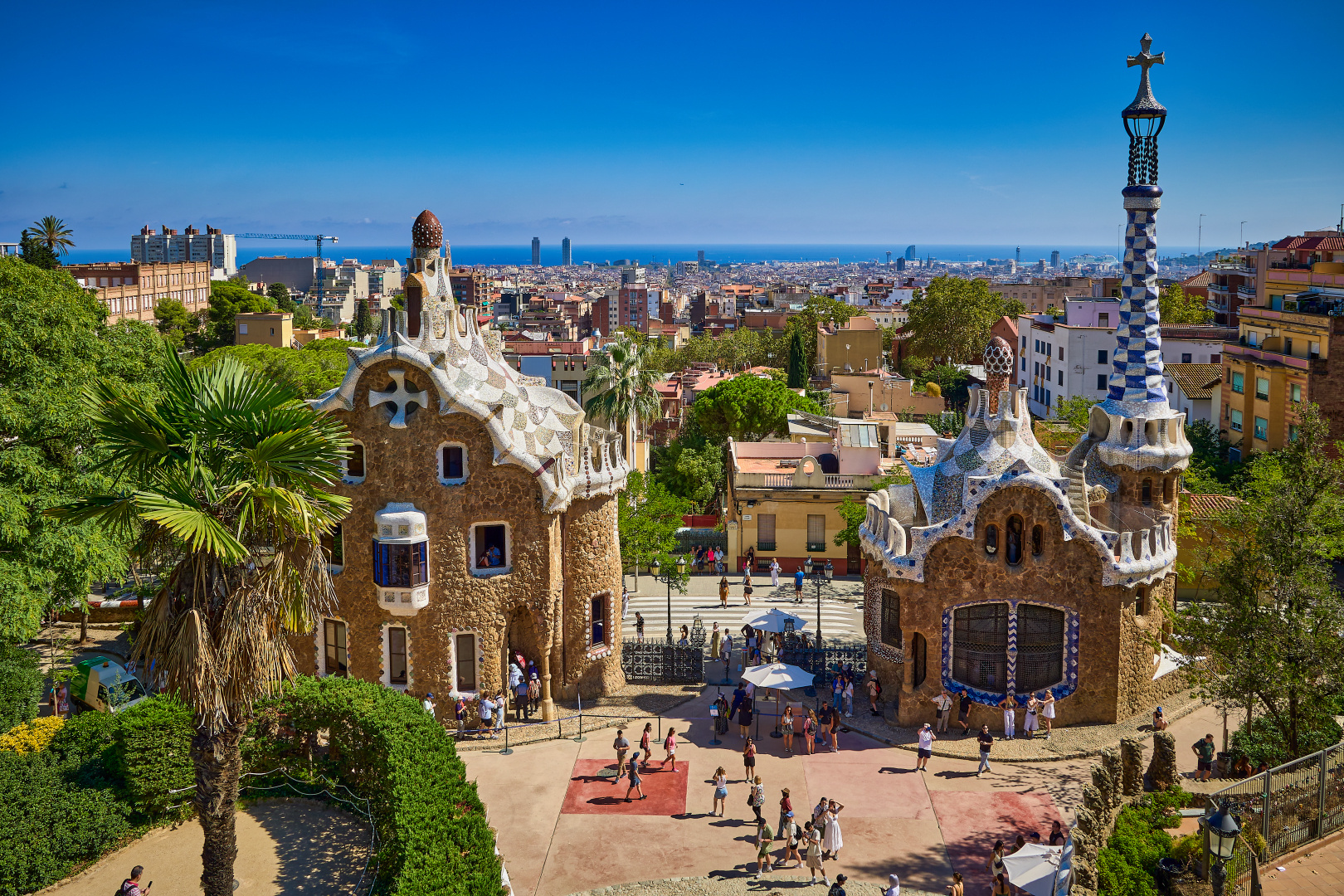 Парк Гуэля... Испания Барселона Парк Гуэля Parc Güell