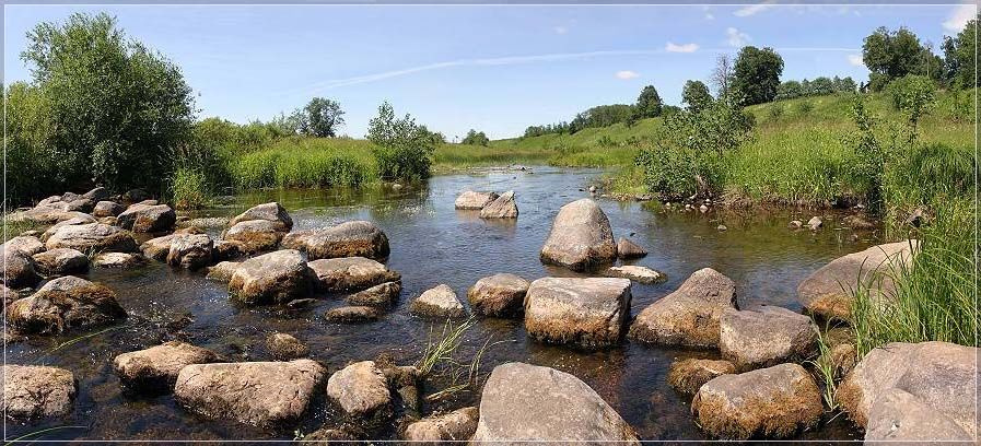 перекат река вода камни
