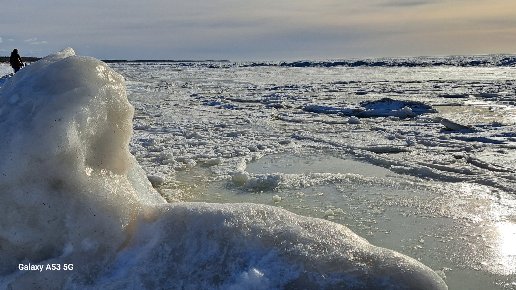 Зимняя атмосфера моря Море лед