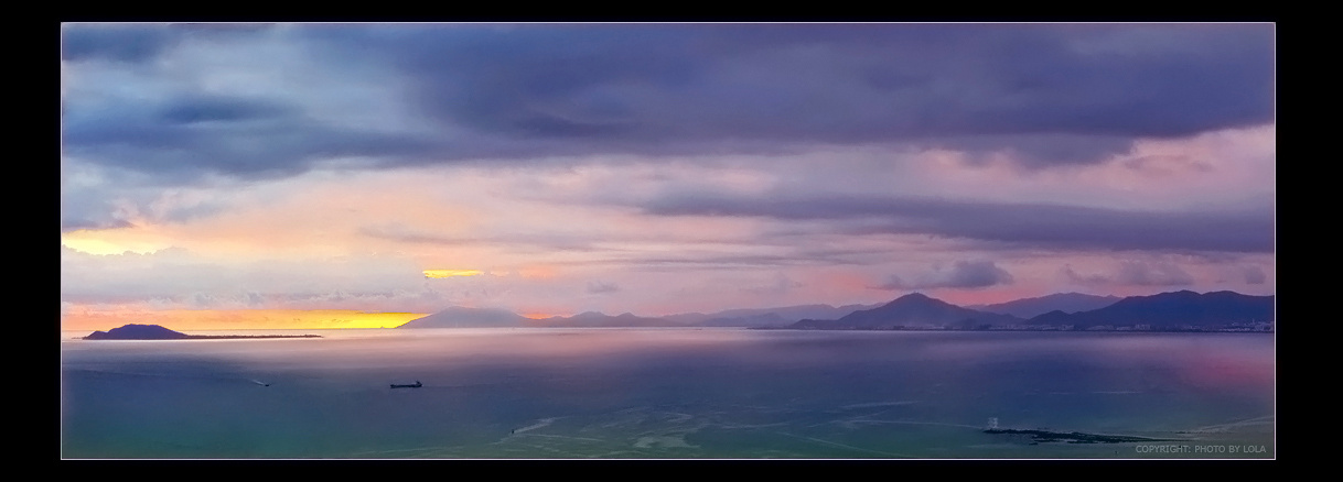 ¤¤¤ южное сияние ¤¤¤ закат море горы солнце осторов Хайнань Китай