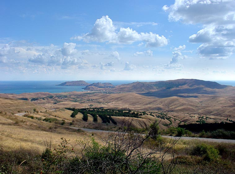 --- Крым пейзаж облака море Орджоникидзе