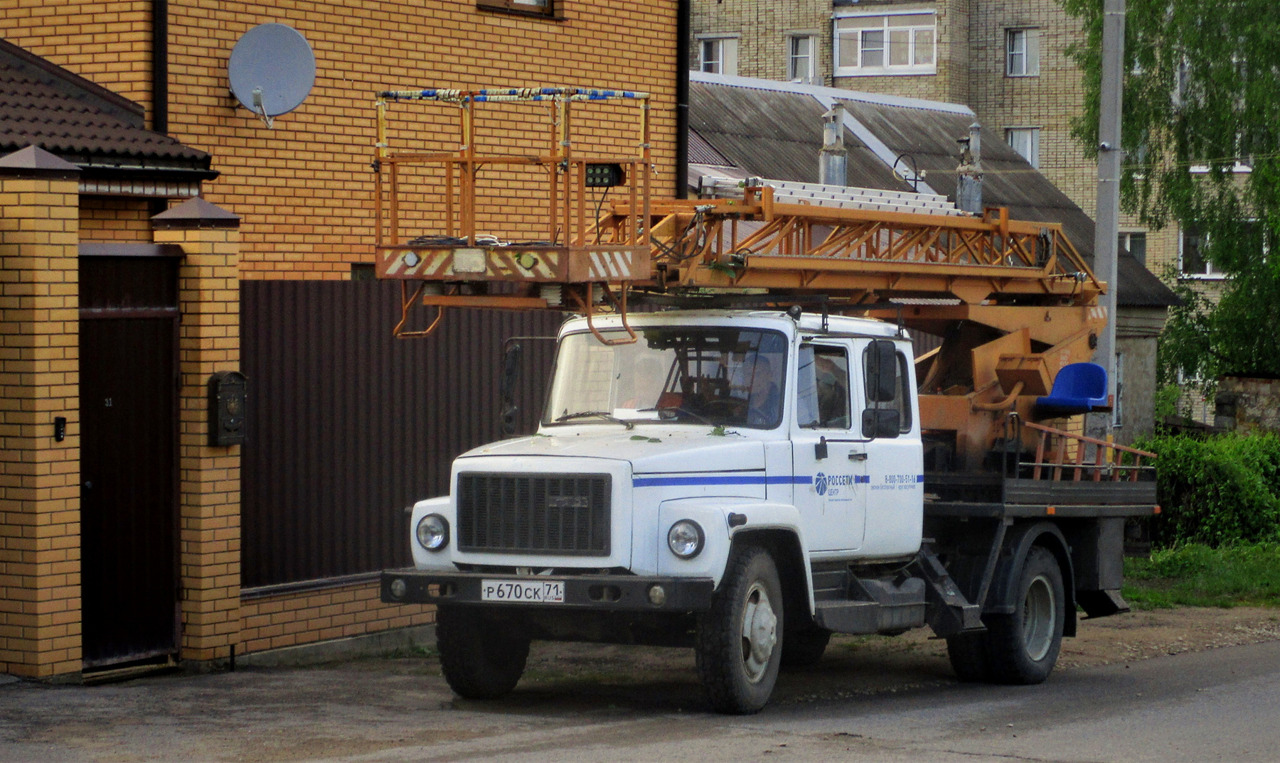 Автовышка Автовышка ГАЗ улица город лето