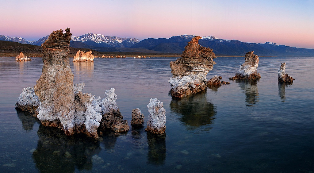 Рассвет на Mono Lake... Mono lake, озеро Моно
