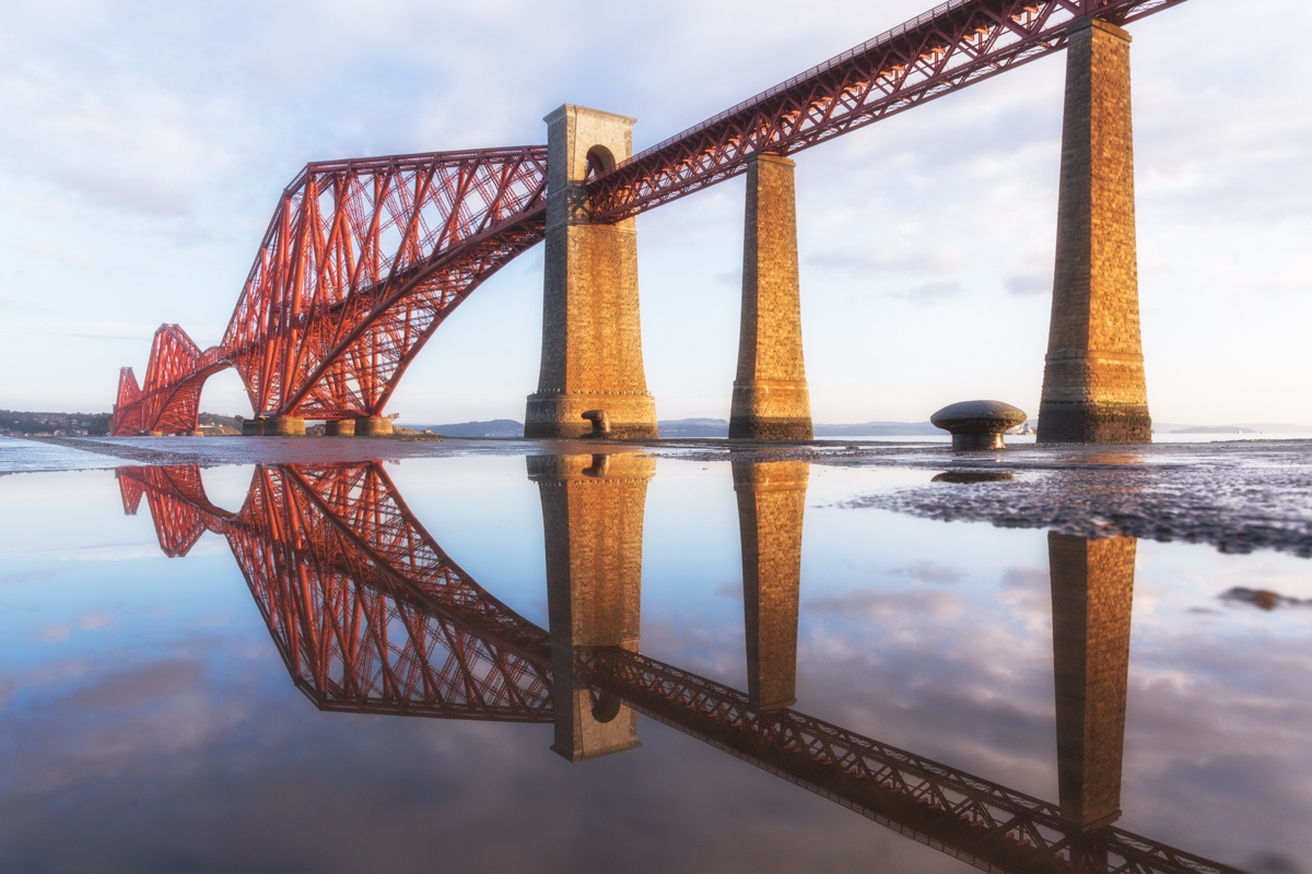 Forth Rail Bridge Шотландия Эдинбург мост рассвет